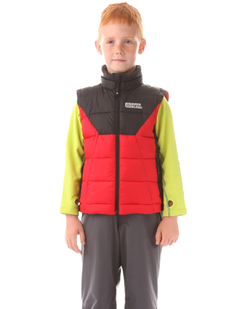 Kid's red winter vest AVID