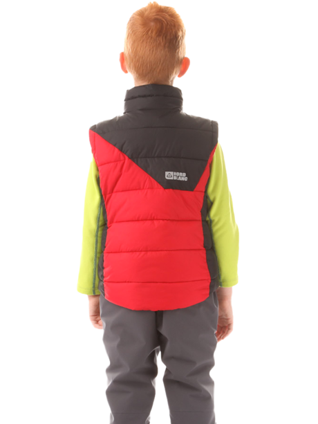 Kid's red winter vest AVID