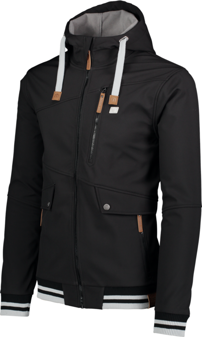 Černá pánská zateplená softshellová bunda ARMS