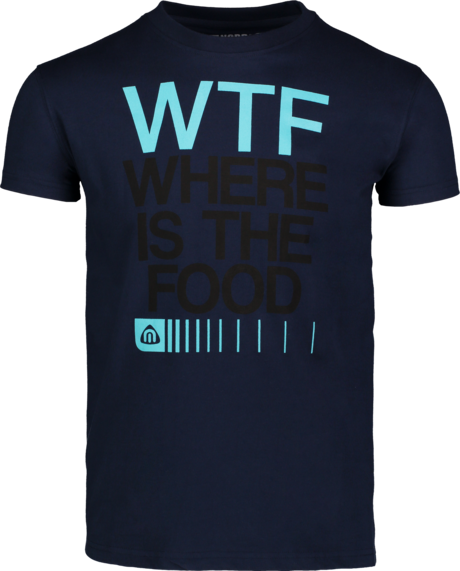 Modré pánské bavlněné tričko FOOD