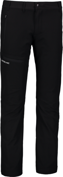 Men's black outdoor pants with fleece OUTDO