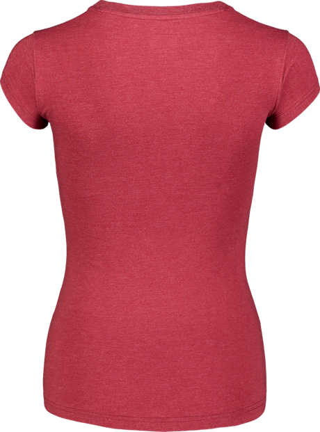 Women's wine red cotton t-shirt CENTRAL