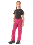 Růžové dětské zateplené outdoorové kalhoty FLARE