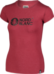 Women's wine red cotton t-shirt CENTRAL